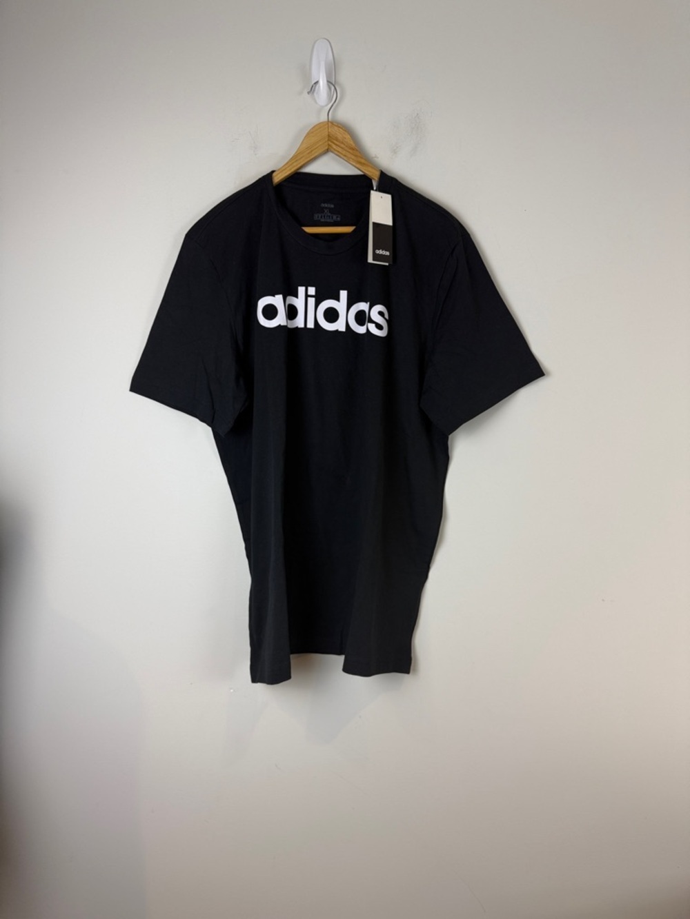 adidas Men’s Black Graphic Logo Tee | Classic 3 Stripe Athletic Shirt NWT
